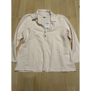 J. Jill Textured Polo In Light Pink Size XSP